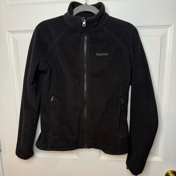 Marmot Black Fleece Jacket Outdoor Ready Essential Womens Size Small GUC - Picture 1 of 7